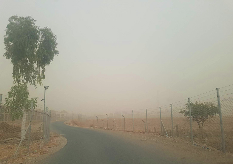 Dust storm in Erbil, October 29, 2017.