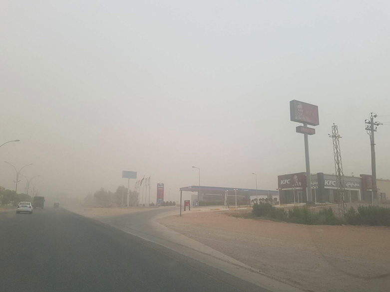 Dust storm in Erbil, October 29, 2017.