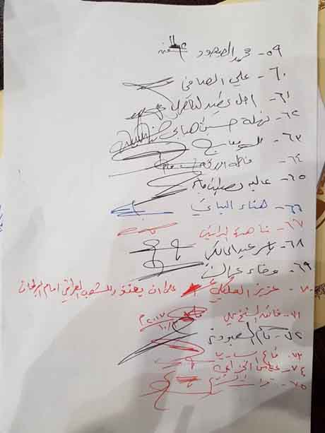 Iraqi Shia colaition lawmakers collected about 100 signitures, asking the Iraqi parliament leadership to block Kurdish lawmakers from entering parlaiment sesssions. (Photo: Social Media)