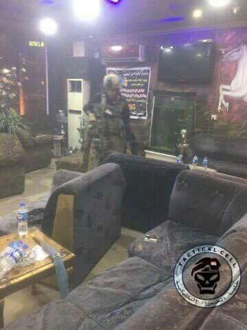 Iraqi security forces and Iranian-backed Shia militia arrest tends of Kurdish youths in a cafe, Kirkuk. (Photo: Tactical Cell)