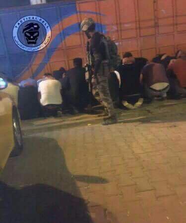 Iraqi security forces and Iranian-backed Shia militia arrest tends of Kurdish youths in a cafe, Kirkuk. (Photo: Tactical Cell)