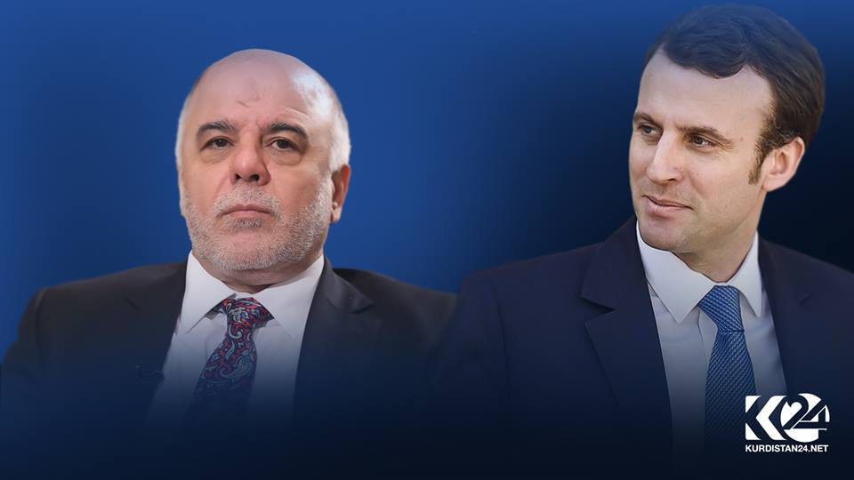 Macron Ji Ebadî re: Divê Iraq rêzê li mafê gelê Kurd bigre