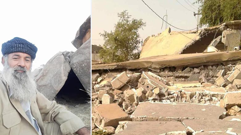 خانە یکی از شهروندان طوز خرماتو کە از سوی حشدالشعبی منفجر شدە است