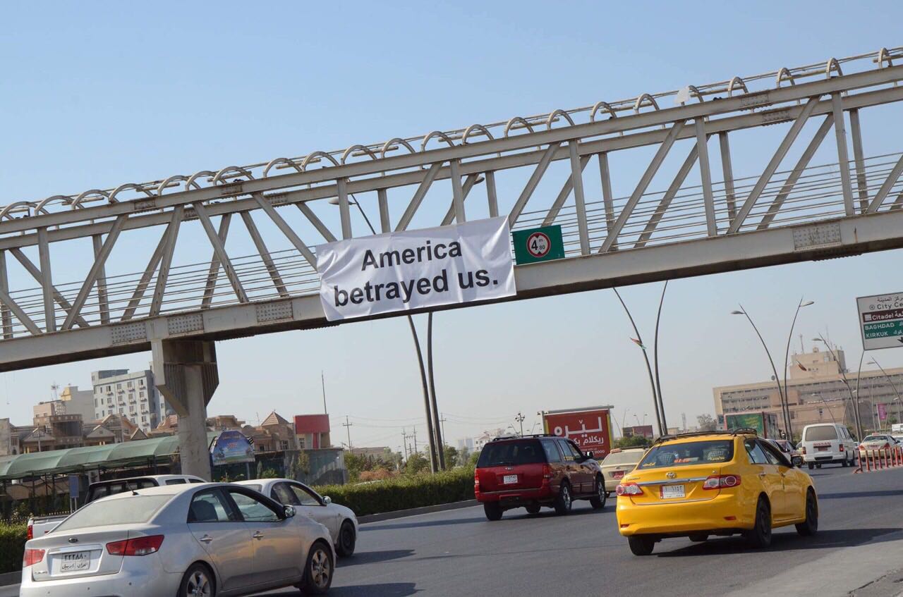 People are outraged by the US indifference towards the Kurds.