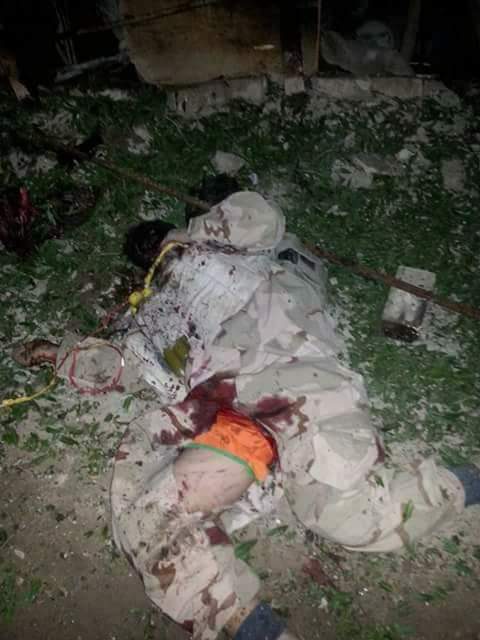 A suicide bomber, wearing military uniform, killed by Iraqi security forces before detonating his vest.