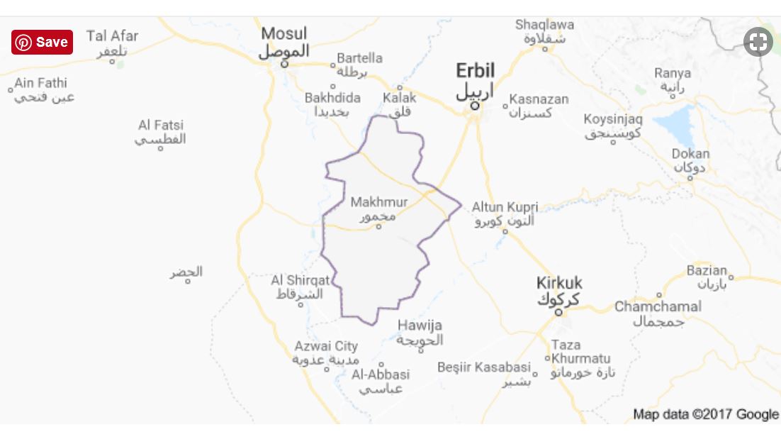 نه‌خشه‌ى مه‌خموور له‌ گووگڵ وه‌رگيراوه‌