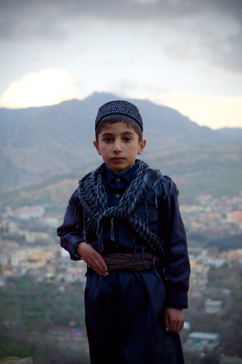 Kurdish boy dressed for Newroz.