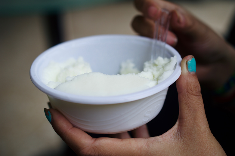 Freshly churned, all-natural ice cream is one of the tasty delights of a visit to Akre. The shop is located next to the Ottoman fort.
