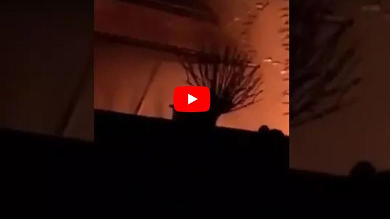 Bi vîdyo.. Baregeha liqê 11an yê Partî li Ranya hat şewitandin 