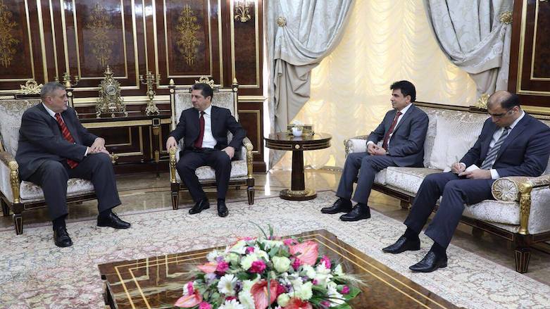 Chancellor of the Kurdistan Region Security Council (KRSC) Masrour Barzani during a meeting with the Special Envoy of the Secretary-General of the United Nations to Iraq Ján Kubiš (L), Erbil, Kurdistan Region, Dec. 4, 2017. (Photo: KRSC) 