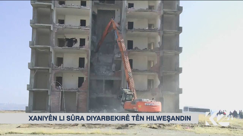Bi vîdyo.. Li Sûra Diyarbekirê xanî tên herifandin