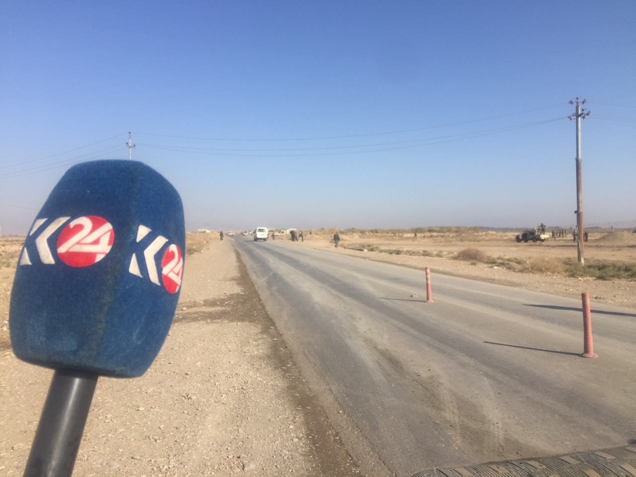 Iraqi forces and the Kurdish Peshmerga standoff in an area near the town of Kifri, in northern Diyala Province, Dec. 26, 2017. (Photo: Kurdistan 24)