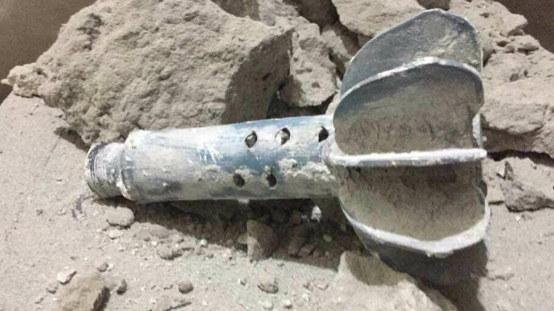 Remnants of a mortar shell which struck a village near Khurmatu posted by activists on social media.