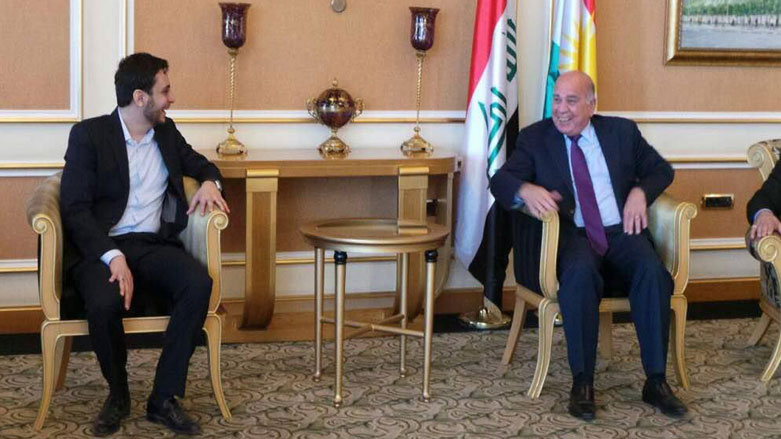 رئيس ديوان رئاسة اقليم كوردستان مع أحمد الصدر - صورة من موقع التيار الصدري
