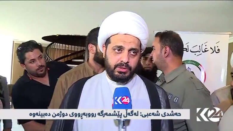 زعيم جماعة عصائب أهل الحق المسلحة قيس الخزعلي 