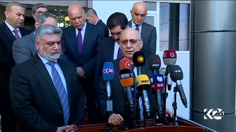 عدنان مفتي وضياء الاسدي في مؤتمر صحفي مشترك