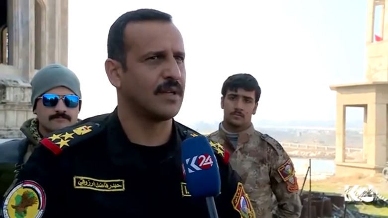 العميد الركن حيدر فاضل ارزوقي وهومعاون قائد العمليات الاولى بقوات مكافحة الارهاب العراقية