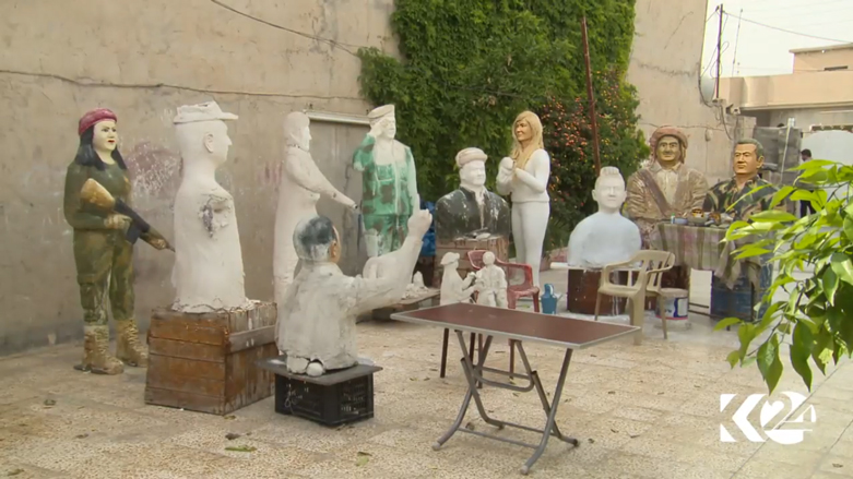 رغم ضنك الحال.. أنامل نحات كوردي تروي مآثر خالدة وتستنطق الحجر (بالصور)