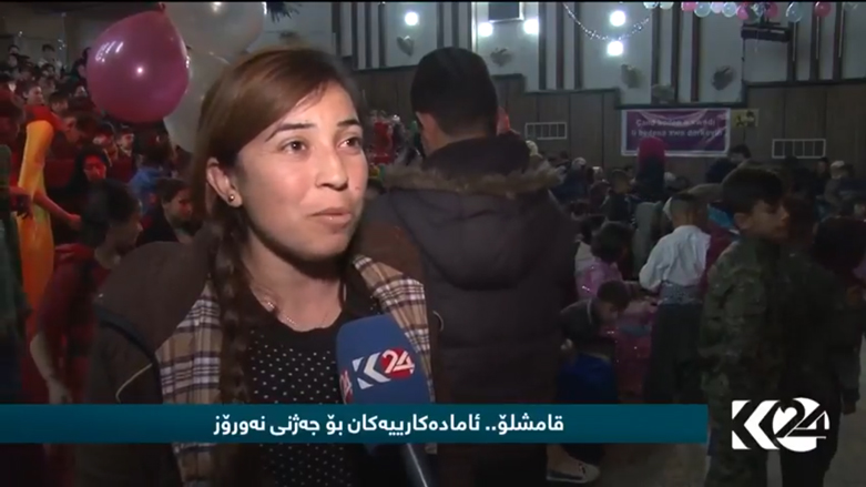 بالصور.. احتفالات مبكرة لأطفال القامشلي بعيد نوروز
