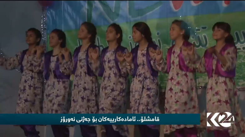 بالصور.. احتفالات مبكرة لأطفال القامشلي بعيد نوروز