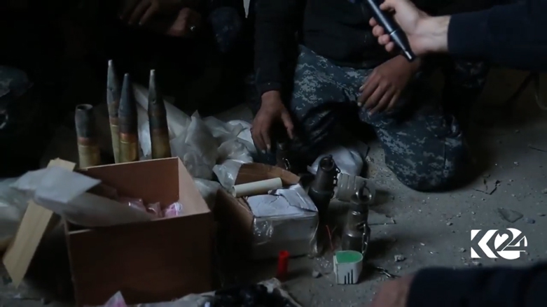 ذخائر ومواد تفجير خلفها عناصر التنظيم وراءهم