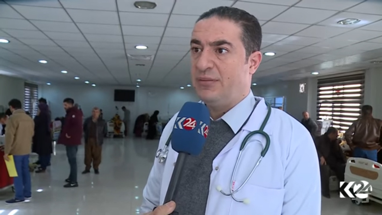 الدكتور عبد الله نائب مدير مستشفى الطوارئ بدهوك