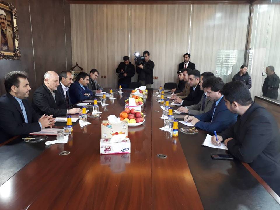 Civîna serkunsulê Îranê û serperiştyarê deriyê Hacî Omeran û qayimqamê Çoman û hejmarek ji berpirsên herdu aliyan 10/1/2018-Çoman