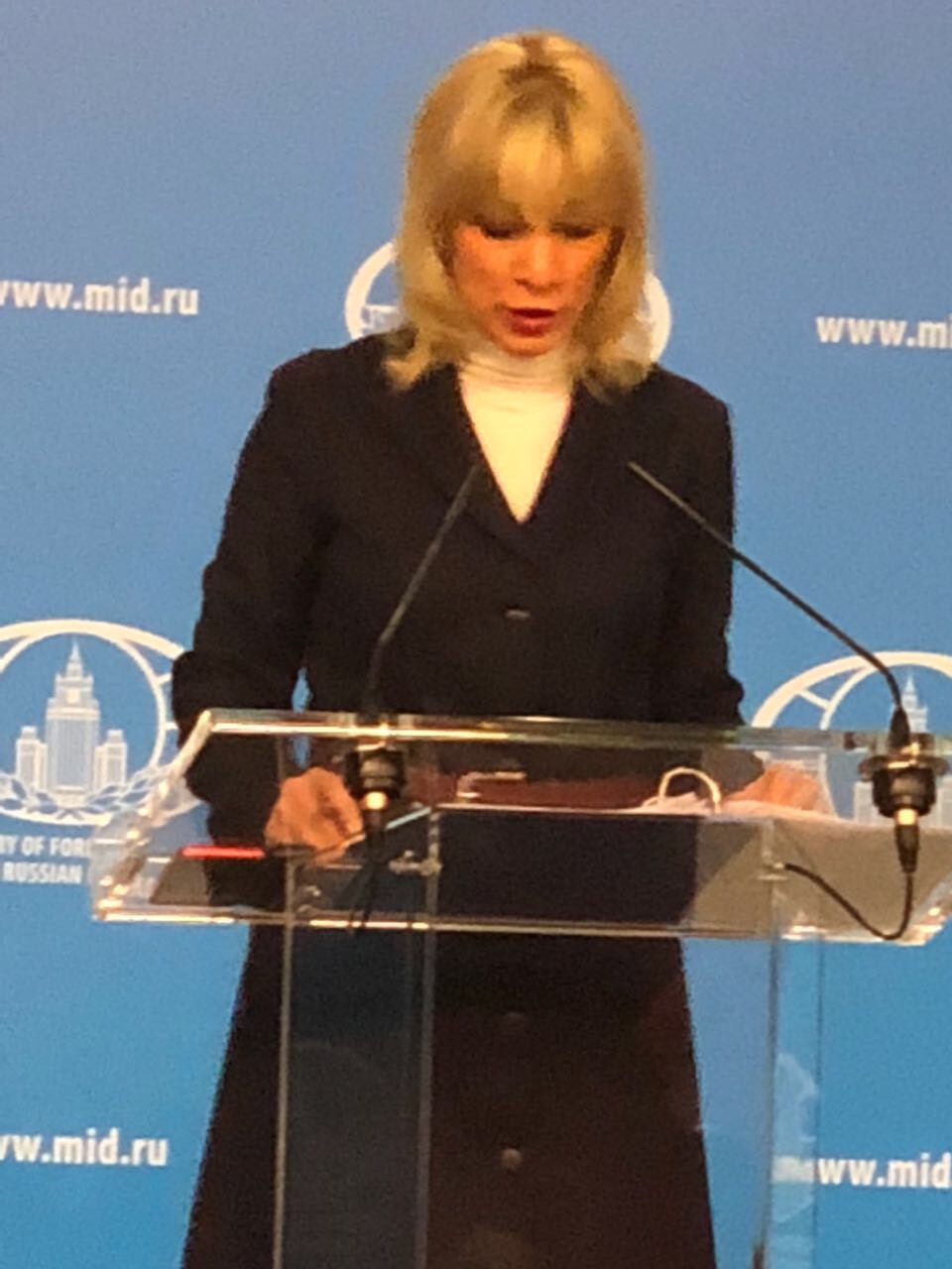 وته‌بێژى وه‌زاره‌تى ده‌ره‌وه‌ى رووسيا ماريا زاخارۆڤا، فۆتۆ: كوردستان24