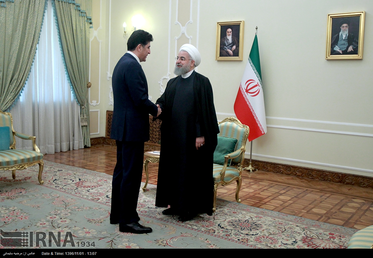 Kurdistan Region Prime Minister Nechrivan Barzani meets Iranian top officials in Tehran, Jan. 21, 2018. (Photo: IRNA)
