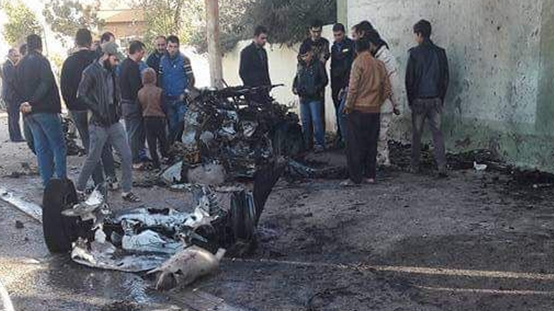 Photo of the aftermath of the explosion circulating on social media.