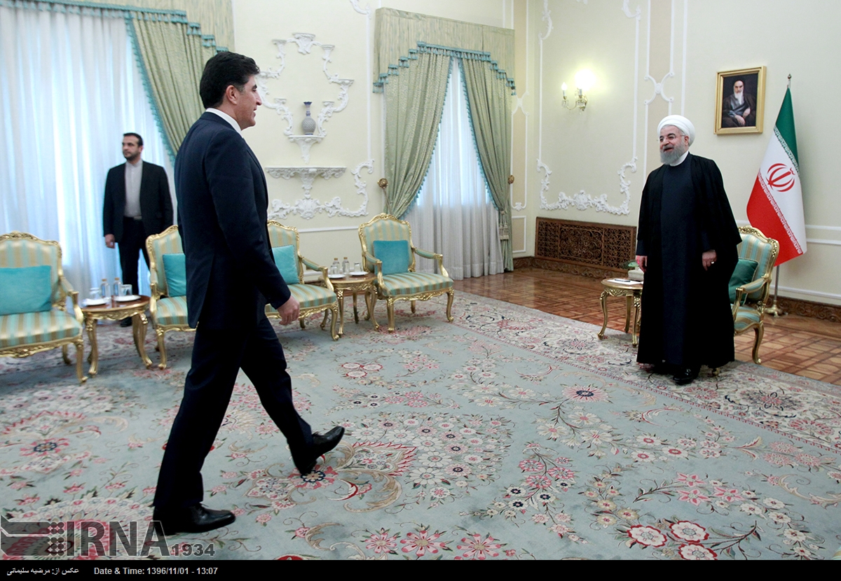 نێچیرڤان بارزانی و حەسەن روحانی كۆبوونەوە