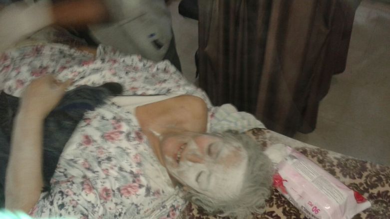 A civilian injured in Turkish airstrikes on the Kurdish Afrin region is about to receive urgent medical treatment at Afrin's main hospital, Jan. 27, 2018. (Photo: Kurdistan 24)