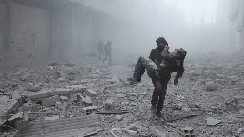 کشتار غیر نظامیان در غوطه شرقی بر اثر بمبارانهای هواپیما‌های بشار اسد و هیمپیمانانش