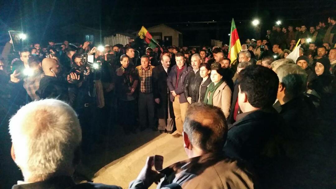 Kurdistan Region Parliament delegation arrived in Kurdish Afrin enclave in Syrian Kurdistan (Rojava), Feb. 11, 2018. (Photo: Social Media)