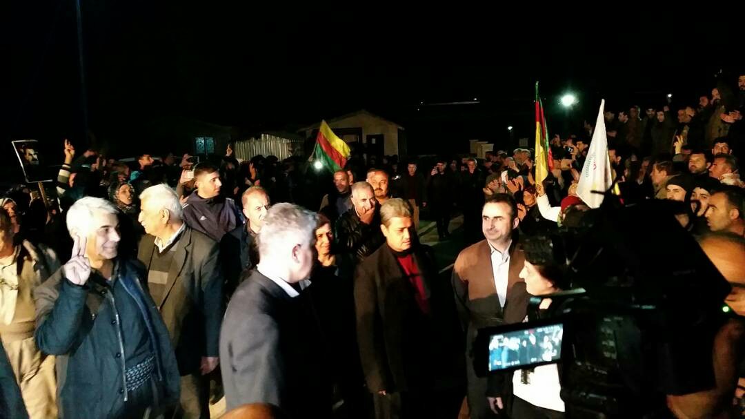 Kurdistan Region Parliament delegation arrived in Kurdish Afrin enclave in Syrian Kurdistan (Rojava), Feb. 11, 2018. (Photo: Social Media)