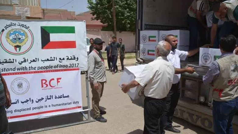 قدمت الكويت مساعدات للنازحين بواسطة مؤسسة بارزاني الخيرية - صورة ارشيفية