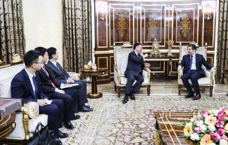 سفیر چین و هیأت همراە در دیدار با مسرور بارزانی