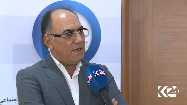 The head of Barchav Organization, Farooq Haji Mustafa, speaks with Kurdistan 24. (Photo: Kurdistan 24)