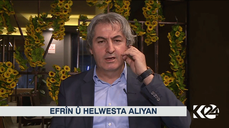 HDP lawmaker Lezgin Botan talks to Kurdistan 24 about Turkey's invasion of the Afrin region in Syrian Kurdistan, Jan. 25, 2018. (Kurdistan 24)
