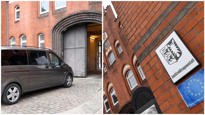 A vehicle, believed to carry detained former Catalan leader Carles Puigdemont, arrives at the prison in Neumuenster, Germany, March 25, 2018. (Photo: Reuters/Fabian Bimmer)