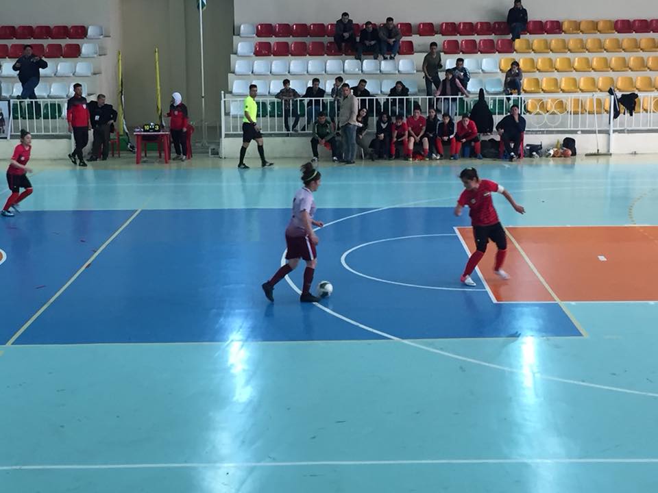 A moment in the match between Zeravani and Jihan University. 