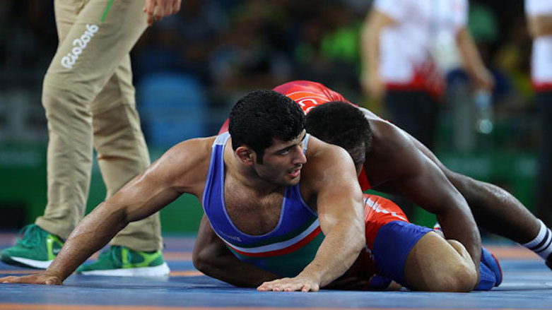 Iranian freestyle wrestler Alireza Karimi during a match at the 2016 Olympic Games in Rio. (Photo: Archive)