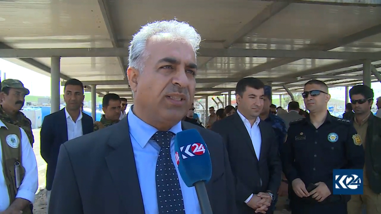 Musa Ahmad, the president of the Barzani Charity Foundation, speaks to Kurdistan 24. (Photo: Kurdistan 24)