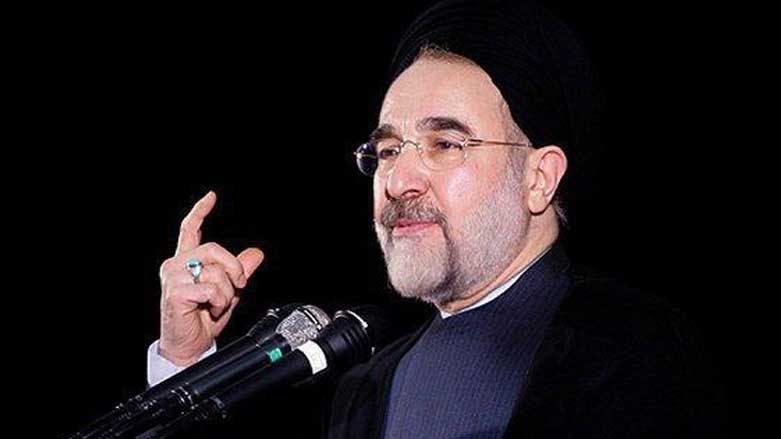 محمد خاتمی رئیس جمهور پیشین ایران کە از سوی رهبر ایران ممنوع‌التصویر شدە است
