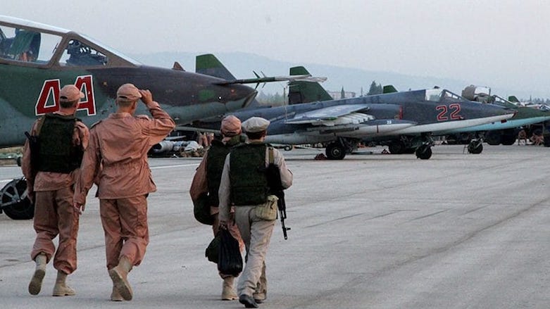 Russian soldiers at their airbase in Hmeimim, northwest Syria. (Photo: Archive)