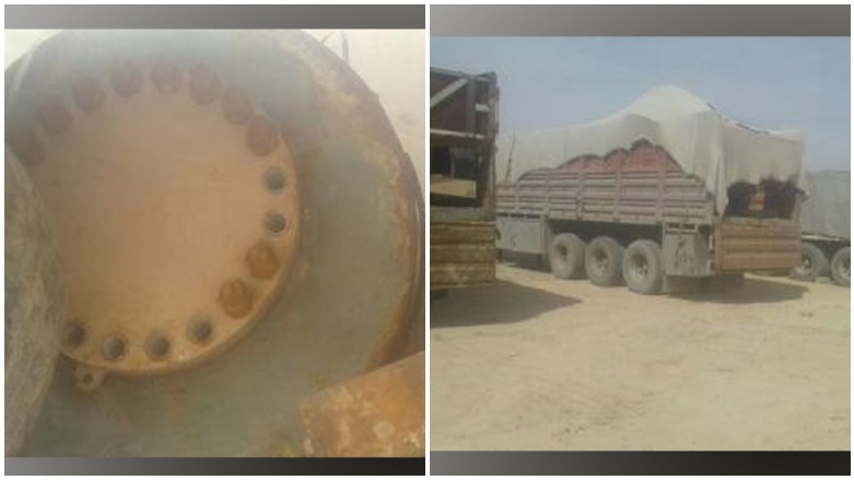The thieves tried to steal iron pipes and materials used for digging wells. (Photo: Iraqi Interior Ministry)