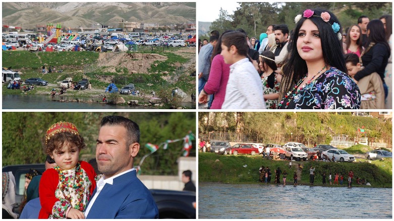 People gathered in Sulaimani Province as Newroz celebrations continued, March 22, 2018. (Photo: Ibrahim Fatah)