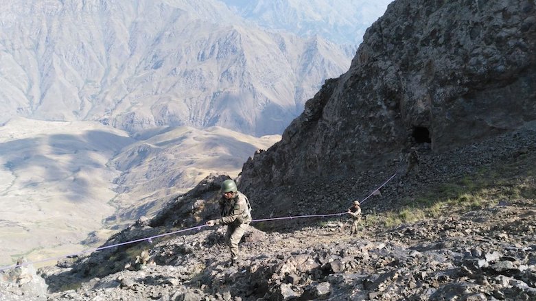 A picture the Turkish army says showing troops inside the Kurdistan Region during an operation against PKK guerrillas in the Khakurk area of Erbil Province, March 21, 2018. (Photo: TSK)