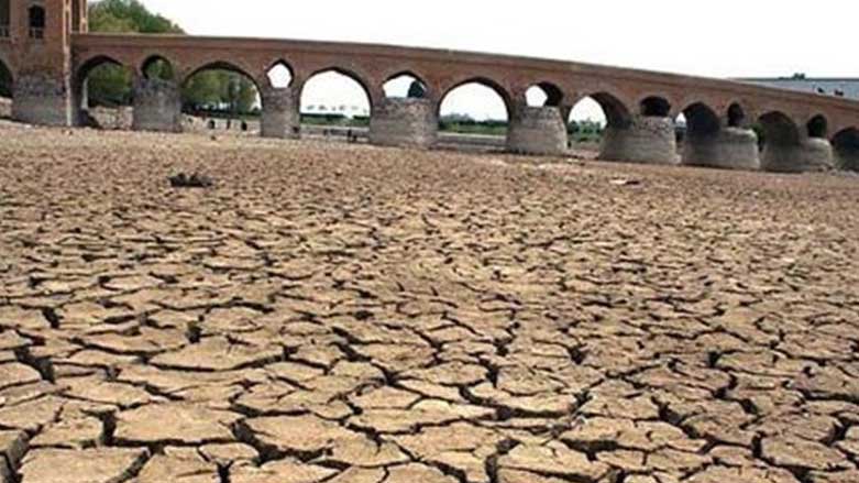 بستر روخانە زایندە رود پس از انتقال آب آن بە استاب یزد