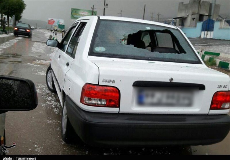 بارش تگرک به اندازه تخم مرغ در کرمانشاه